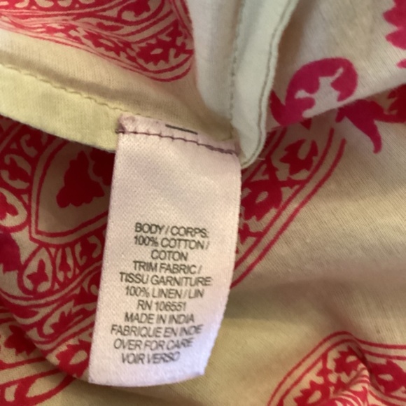 Calypso St. Barths pink lace up v-neck tunic size small - Picture 8 of 8